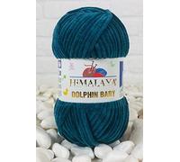 Himalaya Dauphin Lot de 2 fils de laine 100 % micropolyester 2 x 100 g super volumineux : 6 fils chenille pour bébé 80348