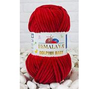 Himalaya Dauphin Lot de 2 fils de laine 100 % micropolyester 2 x 100 g super volumineux : 6 fils chenille pour bébé 80352