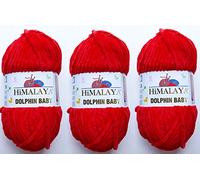 Himalaya Dolphin Baby Lot de 3 pelotes de laine super volumineuse pour couverture de bébé 395 m 3 x 100 g 80318