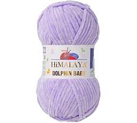 Himalaya Dolphin Baby Pelote de laine super volumineuse pour tricot et crochet Idéal pour gilets, châles, couvertures, chapeaux et textiles d'intérieur (1, 80305 lilas) 100 g x 120 m