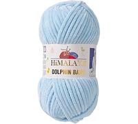 Himalaya Dolphin Baby Pelote de laine super volumineuse pour tricot et crochet Idéal pour gilets, châles, couvertures, chapeaux et textiles d'intérieur (1, 80306 bleu clair) 100 g x 120 m
