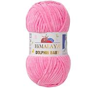 Himalaya Dolphin Baby Yarn Each Skein Fil super volumineux pour tricot et crochet 100 g 120 m Idéal pour cardigans, châles, couvertures, chapeaux et textiles de maison (1, 80309 rose)
