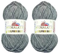 Himalaya Dolphin Fil à tricoter pour bébé 2 pelotes 241 mètres 2x100g Fil Super Bulky pour couverture bébé (80320)