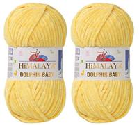 Himalaya Dolphin Fil à tricoter pour bébé 2 pelotes 241 mètres 2x100g Fil Super Bulky pour couverture bébé (80313)