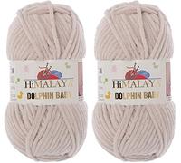 Himalaya Dolphin Fil pour bébé 100% MicroPolyester Lot de 2 238 mètres 2x100 grammes Super Bulky :6 Fil chenille pour bébé (80342)