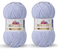 Himalaya Dolphin Fil pour bébé 100% MicroPolyester Lot de 2 238 mètres 2x100 grammes Super Bulky :6 Fil chenille pour bébé (80344)