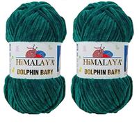 Himalaya Dolphin - Fil pour bébé 100% MicroPolyester - Lot de 2 - 264 mètres - 2x100 grammes - Super Bulky : Fil chenille pour bébé (80331)
