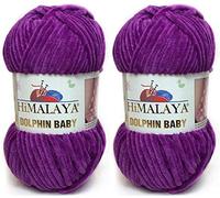 Himalaya Dolphin Fil pour bébé 100% MicroPolyester Lot de 2 skn 240 mètres 2x100 grammes Super Bulky : Fil chenille pour bébé (80358)