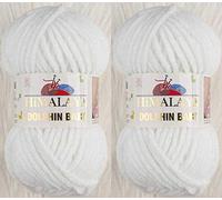 Himalaya Dolphin Lot de 2 écheveaux de fil à tricoter super volumineux pour couverture de bébé (80301) 2 x 100 g