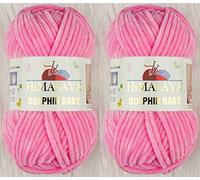 Himalaya Dolphin Lot de 2 écheveaux de fil à tricoter super volumineux pour couverture de bébé (80309) 2 x 100 g