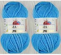 Himalaya Dolphin Lot de 2 écheveaux de fil à tricoter super volumineux pour couverture de bébé (80326) 2 x 100 g
