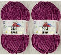 Himalaya Dolphin Lot de 2 écheveaux de fil à tricoter super volumineux pour couverture de bébé (80338) 2 x 100 g