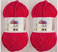 Himalaya Dolphin Lot de 2 pelotes de fil pour bébé 100 % micropolyester 200 m 2 x 100 g Super Bulky :6 Baby Chenille (80314)