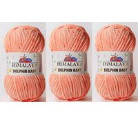 Himalaya Dolphin Lot de 3 pelotes de laine pour bébé 3 x 100 g 80355