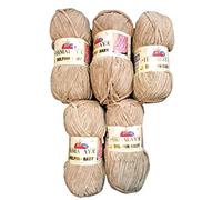 Himalaya Dolphin - Lot de 5 pelotes de laine à tricoter - 100 g - Super Bulky - Beige - 500 g