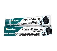 Himalaya Ultra Whitening Pâte Dentifrice - Formule Herbale avec Charbon Actif de Coco et Huile de Graines Noires, Sans Fluor, Végan, Nettoie en Profondeur, Blanchit les Dents de 3 Teintes, 75ml