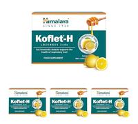 Himalaya Herbals Koflet-H Lozenges Lemon Flavor Fortified with Honey, Ginger and Essential Oils, Cough Drop for Warming Relief and Soothing Throat Comfort, Herbal Active Formula - 12 Lozenges