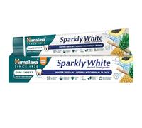 Himalaya Herbals Sparkly White Herbal Vegetarian Toothpaste for whitening teeth with advanced plague removal|Anti-inflammatory 12-Hour Germ Protection- 75ml