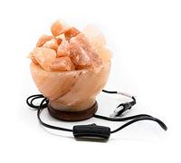 Himalaya Lampe en pierre de sel ronde avec brasero