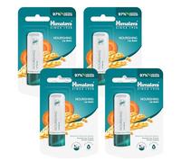 Himalaya Lip Balm with Wheatgerm Oil & Carrot Seed Oil Repairs Dry & Chapped Lips, Enhances Lip Color, Contains Essential Nourishment of Vitamin E Gives Long-Lasting Moisturization - 4.5g (Pack of 4)