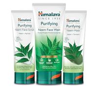 Himalaya Herbals Purifying Neem Face Wash SET with Face Scrub & Face Mask | Natural Moisturising Facial Cleanser with Goodness of Neem and Turmeric, Deeply Cleans Pores and Pimples- Set of 3