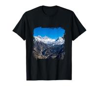 Himalaya Népal Snowy Peaks Paysage de Montagne Scène T-Shirt