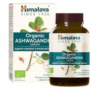 Himalaya Organic Ashwagandha (Indian Ginseng), 60 jours d'approvisionnement, supplément à base de plantes pour le soulagement du stress, sans gluten, 670 mg, 60 caplets