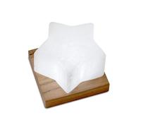 Himalaya Sel Dreams Lumineux étoile Cristal White Line, avec Lampe de sel électrique LED en Forme d'étoile, Cristal de sel, Blanc, 9 x 9 x 6 cm, de 2 unités