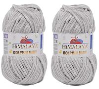 Himalaya Yarns Himalaya Dolphin Baby Lot de 2 pelotes de fil chenille 100 en micropolyester super volumineux (80357) 2 x 100 g