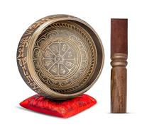 Himalayan Bazaar Ensemble de bols chantants tibétains authentiques - Fabriqué à la main au Népal - Bol sonore et de méditation - Décoration spirituelle pour le yoga, les espaces de bien-être et la