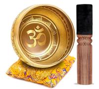 Himalayan Bazaar Ensemble de bols chantants tibétains faciles à jouer authentiques fabriqués à la main pour la méditation, le son, les chakras, le yoga, la guérison, 10,2 cm