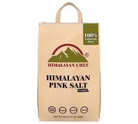 Himalayan Chef Sel rose de l'Himalaya - Sac en vrac de gros grains de 2,3 kg - Cristaux gourmands 100% naturels et purs, contient 84 minéraux, sel de table, casher et végétalien | Pour moulins et