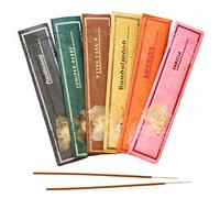 Himalayan Selection Lot de 6 x 15 bâtonnets d'encens faits à la main au Népal, sans produits chimiques, 100 % naturels et biologiques
