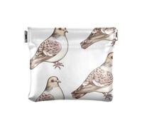 Himalayancats Porte-monnaie en cuir blanc pour femme et fille, Chic Colombe de deuil oiseaux blanc, 1 size, Moderne