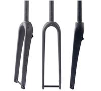 HIMALO 700C Fourche Gravel Carbone Fourche Rigide pour Vélo De Route 1-1/8 Droite/Tapée Fourche Avant Frein À Disque Axe Traversant 12 * 100mm (Color : Matte Black, Size : Straight)