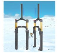 HIMALO Fat Bike Fourche 20 Pouces Fourche À Suspension Pneumatique Voyage 100mm 28.6mm Fourche Avant Droite Verrouillage Manuel, for 4.0" Pneu Snow Beach E-Bike