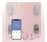 himaly 180KG / 400LB Pèse Personne Impédancemètre, Balance Pèse Personne Connecté Bluetooth-compatible, Balance Salle de Bains Multi-Utilisateurs avec 14 Données Corporelles Recharge en Batterie