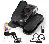 HIMALY Mini Elliptique Électrique Sous Bureau,12 Vitesses,Pédalier Motorisé Silencieux avec Télécommande,Écran LCD,Fitness Maison