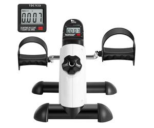 himaly Mini Vélos d'appartement, Accueil Pédales de Rééducation, Vélo d'exercice à Pédalier Bras Jambe Compact, Pedalier d'appartement, Statique Vélo Stationnaire, Écran LCD, Résistance Réglable