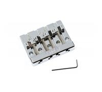 Himass 4-String Bass Bridge Assembly With Brass Saddles, Chrome