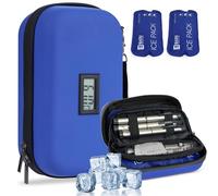 HIMDUZE Glacière à insuline approuvée par la TSA pour Voyage avec thermomètre, Affichage de la température, Sac de Voyage pour diabétique avec 2 Blocs réfrigérants réutilisables pour Voyage