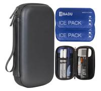 HIMDUZE - Mallette de voyage isotherme pour insuline, approuvée par la TSA, petite, pour médicaments réfrigérés, avec 2 packs de glace réutilisables.