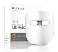 HIME SAMA Masque facial à DEL, masque à DEL 8 couleurs pour soins de la peau du visage, éligible FSA/HSA, masque à lumière rouge pour le visage, masque à lumière infrarouge, masque à lumière rouge et