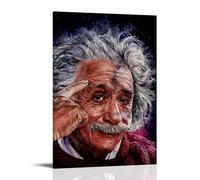 HIMGZXGWQ Albert Einstein Poster peinture décorative sur toile pour salon, chambre à coucher, art mural, impression d'image moderne, décoration de salle familiale, 60 x 90 cm