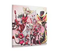 HIMGZXGWQ Anime Hazbin Hotel Poster décoratif sur toile Art mural pour salon, chambre à coucher, art mural, impression d'image moderne, décoration de salle familiale, 70 x 70 cm