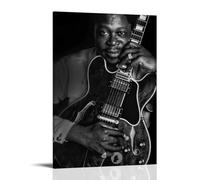 HIMGZXGWQ BB King Poster d'art noir peinture décorative sur toile pour salon, chambre à coucher, art mural, impression d'image moderne, décoration de salle familiale, 40 x 60 cm