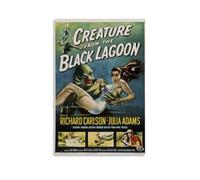 HIMGZXGWQ CREATURE FROM THE BLACK LAGOON Movie Poster Peinture décorative sur toile Art mural pour salon, chambre à coucher, art mural, impression photo, moderne, décoration de chambre familiale, 50 x