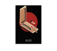 HIMGZXGWQ Dexter Morgan Blood Box TV Series Poster décoratif sur toile pour salon, chambre à coucher, art mural, impression moderne, décoration de salle familiale, 60 x 90 cm