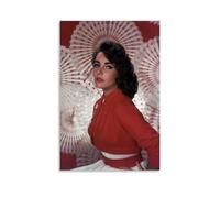 HIMGZXGWQ Elizabeth_Taylor_movie Star Art Poster décoratif sur toile pour salon, chambre à coucher, art mural, impression photo, décoration moderne, pour salle familiale, 20 x 30 cm