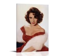 HIMGZXGWQ Elizabeth_Taylor_movie Star Fanart Poster décoratif sur toile, art mural, pour salon, chambre à coucher, art mural, impression photo, décoration moderne pour salle familiale, 40 x 60 cm